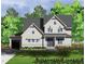 Charming two-story home with white siding, covered entry, attached garage, and a beautifully landscaped front yard at 332 Inspiration Way, Fuquay Varina, NC 27526