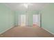 Bedroom with neutral carpet and access to bathroom at 340 Orbison Dr, Cary, NC 27519