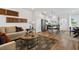 Cozy living area with an eat in kitchen and comfortable seating at 352 Church St # 53, Wendell, NC 27591