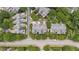 An aerial view showcasing the neighborhood's layout, houses, and winding streets at 3923 Napa Valley Dr, Raleigh, NC 27612