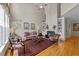 Bright living room boasting soaring ceilings, a cozy fireplace, and elegant decor at 3923 Napa Valley Dr, Raleigh, NC 27612