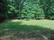 Expansive backyard featuring grassy lawn and surrounding mature trees at 4144 Fairport Rd, Kittrell, NC 27544