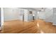 Hardwood floors, combined living room, dining room, and kitchen provide ideal flow and natural light at 4705 Walden Pond Dr # 110-C, Raleigh, NC 27604