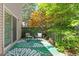 Charming patio space surrounded by mature trees, offering a private outdoor retreat at 4705 Walden Pond Dr # 110-C, Raleigh, NC 27604