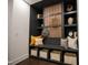 Stylish mudroom area with custom built-in storage and bench seating at 500 Grigsby Ave, Holly Springs, NC 27540