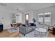 Comfortable living room with a modern sofa, stylish decor, and bright natural light at 500 Spruce St, Durham, NC 27703