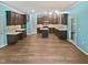 Large kitchen with lots of cabinet space, a kitchen island, and plenty of countertop space at 617 Hiddenbrook Dr, Durham, NC 27703