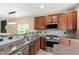 Stylish kitchen with stainless steel appliances, and a functional kitchen island at 717 Samuel Cary Dr, Cary, NC 27511