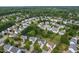 Aerial view of a neighborhood with tree-lined streets and well-maintained homes at 7612 Vista Del Rey Ln, Raleigh, NC 27613