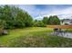 Spacious backyard with patio, lawn, and wooden fence at 7612 Vista Del Rey Ln, Raleigh, NC 27613