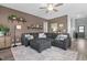 Living room featuring comfortable seating, stylish decor, and ample natural light at 784 Cypress Rd, Cameron, NC 28326