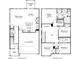 Detailed two-story floorplan with dimensions, showcasing the layout of the kitchen, bedrooms, and living spaces at 841 Ottawa Dr, Garner, NC 27529