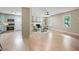 Open concept living room, kitchen, and dining area at 847 E Maple Ln, Fuquay Varina, NC 27526