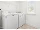Laundry room with white washer and dryer hookups, a wire shelf and natural light from window at 110 Hickory Grove Dr, Sanford, NC 27330