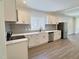 Modern kitchen featuring stainless steel appliances, white cabinets and gray backsplash at 114 N Guthrie Ave, Durham, NC 27703