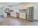 Modern kitchen featuring stainless steel appliances, gray backsplash and white cabinets at 114 N Guthrie Ave, Durham, NC 27703