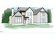 New construction home with a modern design featuring large windows and a balanced architectural style at 1217 Briar Patch Ln, Raleigh, NC 27615