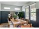 Cozy dining room featuring natural light, wainscoting, and a large wooden table at 1405 Watts St, Durham, NC 27701