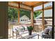 Cozy sunroom with wood ceiling, neutral furniture, and serene views of the backyard at 1405 Watts St, Durham, NC 27701