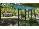 View of The Trinity Park entrance sign and gazebo in the background at 1405 Watts St, Durham, NC 27701