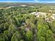 Expansive aerial view of a property nestled among lush greenery and mature trees at 201 Village Dr, Knightdale, NC 27545