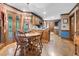 Spacious kitchen with hardwood floors, breakfast nook, wood cabinets and modern appliances at 201 Village Dr, Knightdale, NC 27545