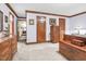 Spacious main bedroom with ample closet space and classic wood trim throughout at 201 Village Dr, Knightdale, NC 27545
