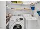 A laundry room that features a modern washer and dryer set at 202 Hilltop Ave, Garner, NC 27529