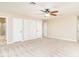 Open main bedroom with walk-in closets and en-suite bathroom at 223 Shadowbrook Dr, Burlington, NC 27215