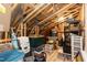 Spacious attic provides ample storage space, perfect for organizing belongings and keeping the home clutter-free at 2501 Impulsion Dr, New Hill, NC 27562