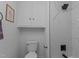 Bathroom featuring vanity, toilet and a modern walk-in shower at 307 Yowland Rd, Henderson, NC 27536