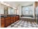 Spacious bathroom features double sinks, a soaking tub, and a separate shower at 3404 Mount Pisgah Way, Cary, NC 27519