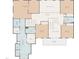 Second floor plan showcases bedrooms, bathrooms, closets, a laundry room, and a balcony at 3404 Mount Pisgah Way, Cary, NC 27519
