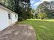 View of the backyard from the back of the house at 3716 Rivermont Rd, Durham, NC 27712