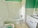 Cozy bathroom featuring a shower and tub combination at 3716 Rivermont Rd, Durham, NC 27712
