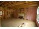 New construction living room framed for a fireplace, and customized finishing and design at 4109 Stonewall Dr, Raleigh, NC 27604