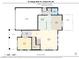 First floor architectural floor plan showing layout of kitchen, dining, and living areas at 42 Village Walk Dr, Chapel Hill, NC 27517