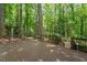 Exterior of the wooden deck surrounded by tall trees at 5125 Penny Rd, Raleigh, NC 27606