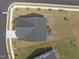 Aerial rooftop view shows the new home's roof and landscape in the neighborhood at 601 Lauren Ann Dr, Apex, NC 27523