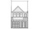 An exterior elevation showing the front of the home with a garage and front door at 675 Leland Hill Circle, Zebulon, NC 27597