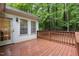 Exterior back deck overlooking wooded backyard at 790 Cashmere Ct, Sanford, NC 27332