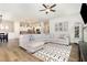 Spacious living room seamlessly flows into the kitchen, perfect for entertaining and Gathering gatherings at 816 Trumpet Vine Ct, Wendell, NC 27591