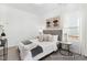 Lovely bedroom with soft lighting, carpet, and contemporary artwork and furnishings at 94 Mable Court # 16, Lillington, NC 27546