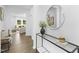 Inviting hallway with stylish console table and decor at 94 Mable Court # 16, Lillington, NC 27546