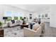 Inviting living room with bright light from large windows and a comfortable seating area at 94 Mable Court # 16, Lillington, NC 27546