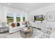Comfortable living room with modern decor, large windows, and ample seating for relaxing and entertaining at 94 Mable Court # 16, Lillington, NC 27546