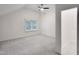 Bedroom featuring vaulted ceilings, neutral walls, a ceiling fan, and a serene atmosphere at 107 Long Shadow Ln, Cary, NC 27518