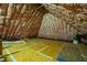 Spacious attic with exposed insulation, offering potential for storage or future expansion at 1329 Wynncrest Ct, Raleigh, NC 27603