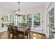 Dining room with bright windows and hardwood floors at 1329 Wynncrest Ct, Raleigh, NC 27603