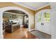 Office with hardwood floors, fireplace, and white trim at 1329 Wynncrest Ct, Raleigh, NC 27603